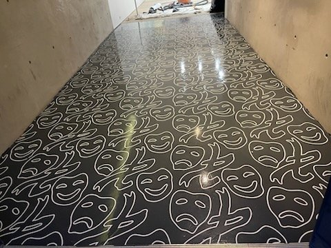 Custom epoxy floor design
