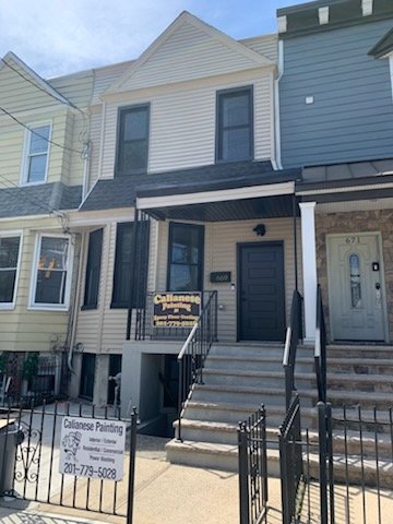 Exterior blue home painting